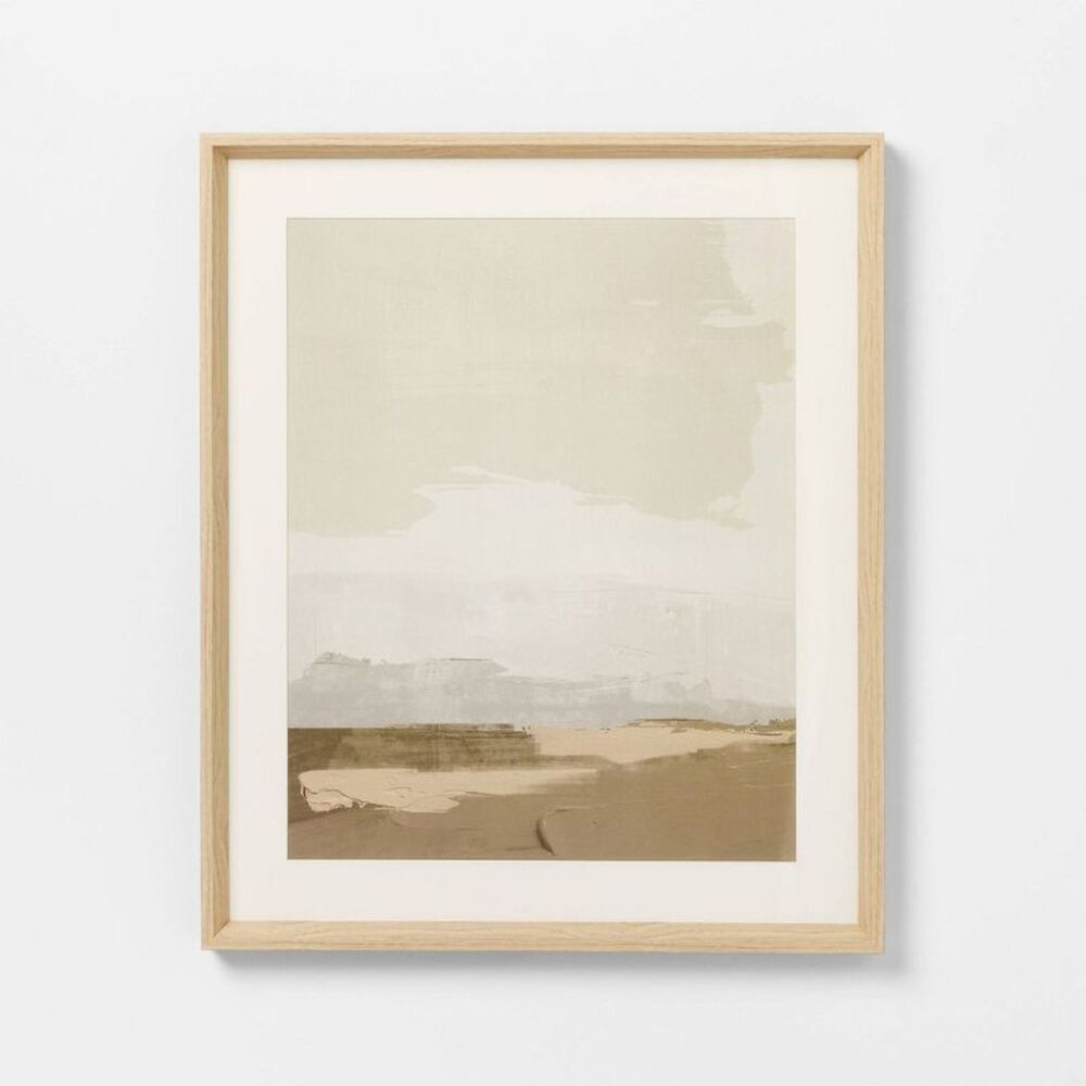 Open Box - 24"x20" Landscape Framed Wall Art - Threshold desi Tan